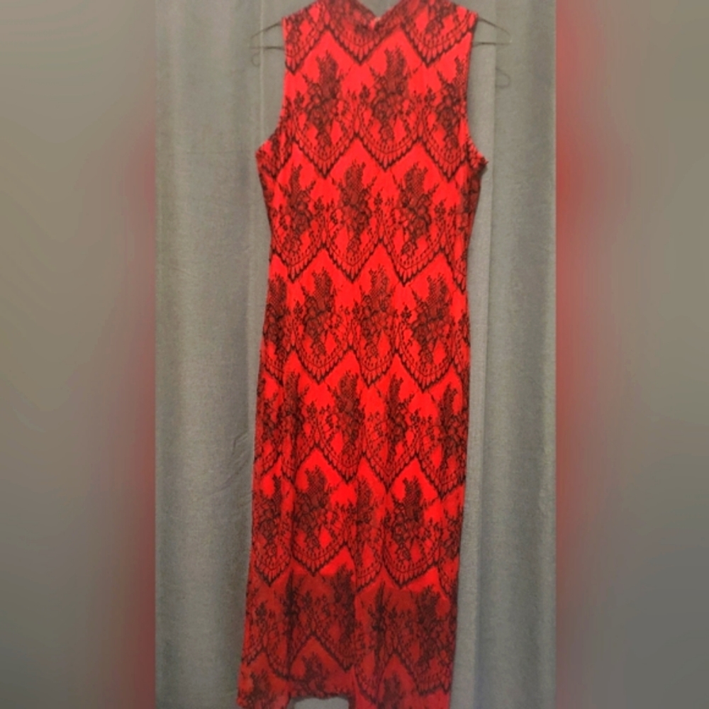 Eva Mendes Sheath Lace layer dress size large